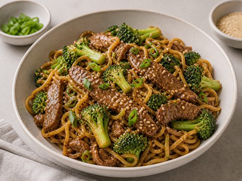 Beef and Broccoli Noodle Stir-Fry