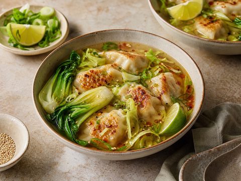 Bok Choy Cabbage Dumpling Soup