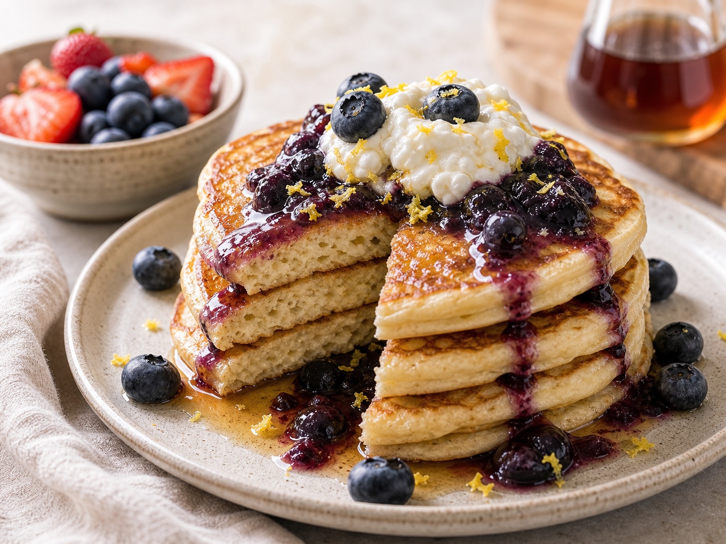 Cottage Cheese Protein Pancakes