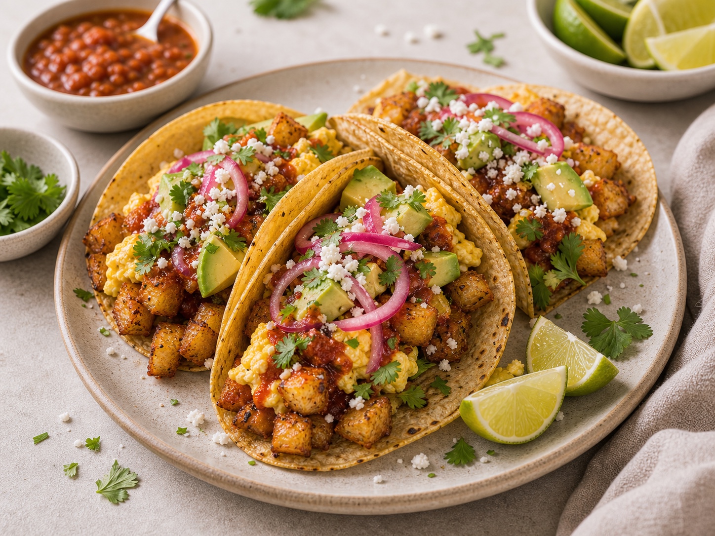 Crispy Tallow Potato Breakfast Tacos