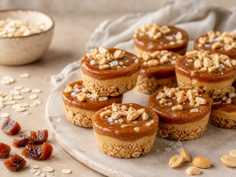 Date Caramel Peanut Butter Oat Cups