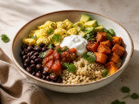 High-Fiber Breakfast Burrito Bowls