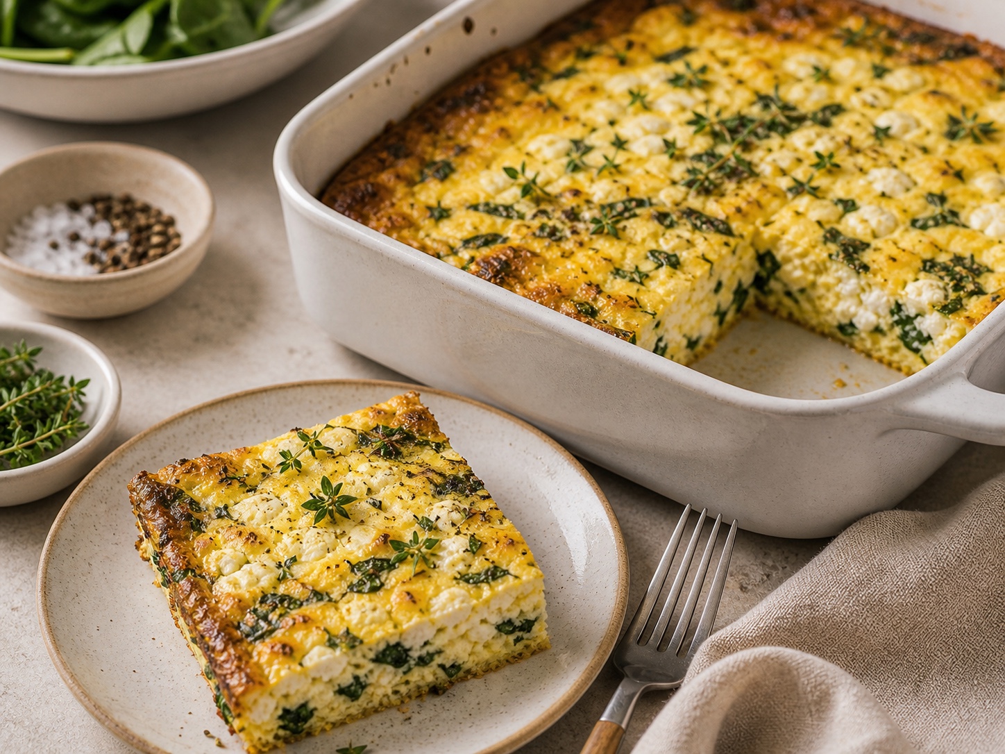 High-Protein Cottage Cheese Egg Bake