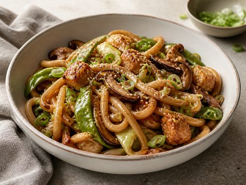 Miso Sesame Freezer Udon Stir-Fry