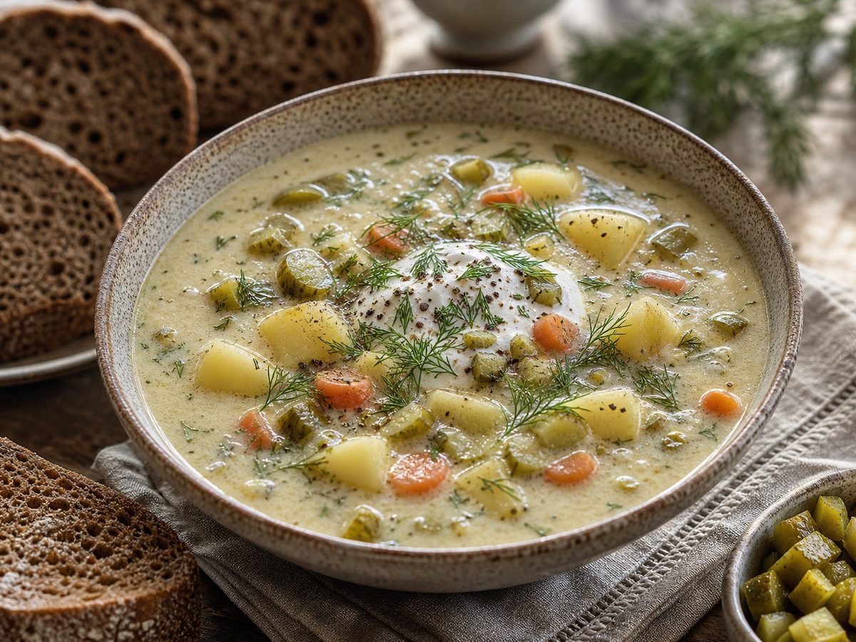 Polish Dill Pickle Potato Soup
