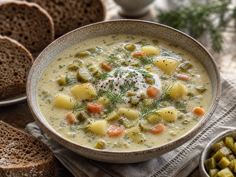 Polish Dill Pickle Potato Soup