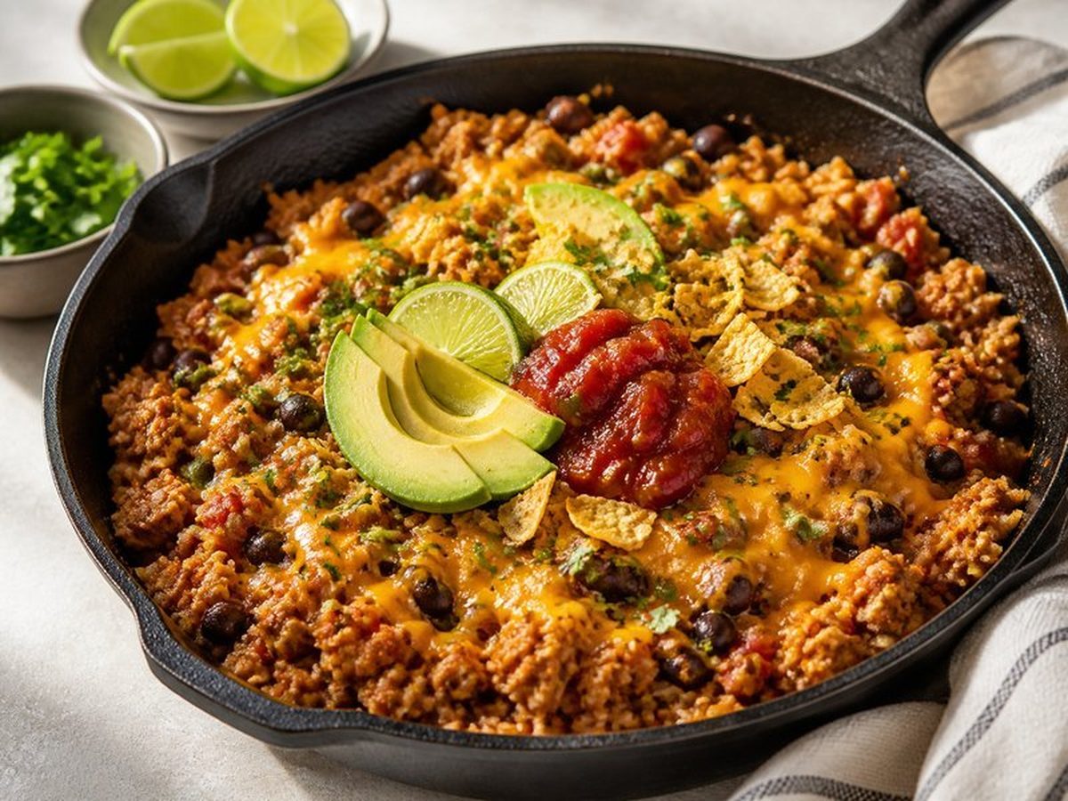 Turkey Taco Rice Skillet