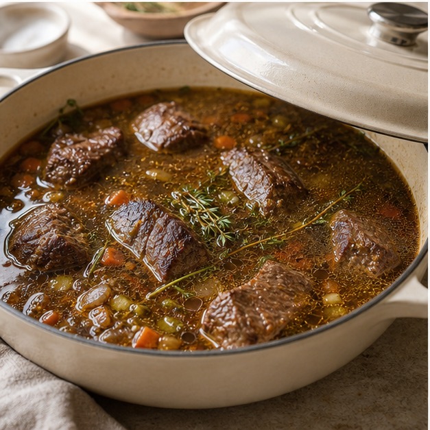 Moisture management is half the finish quality in braising.