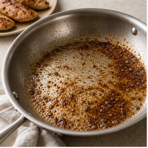 The pan film is flavor; keep it intact and harvest it early.