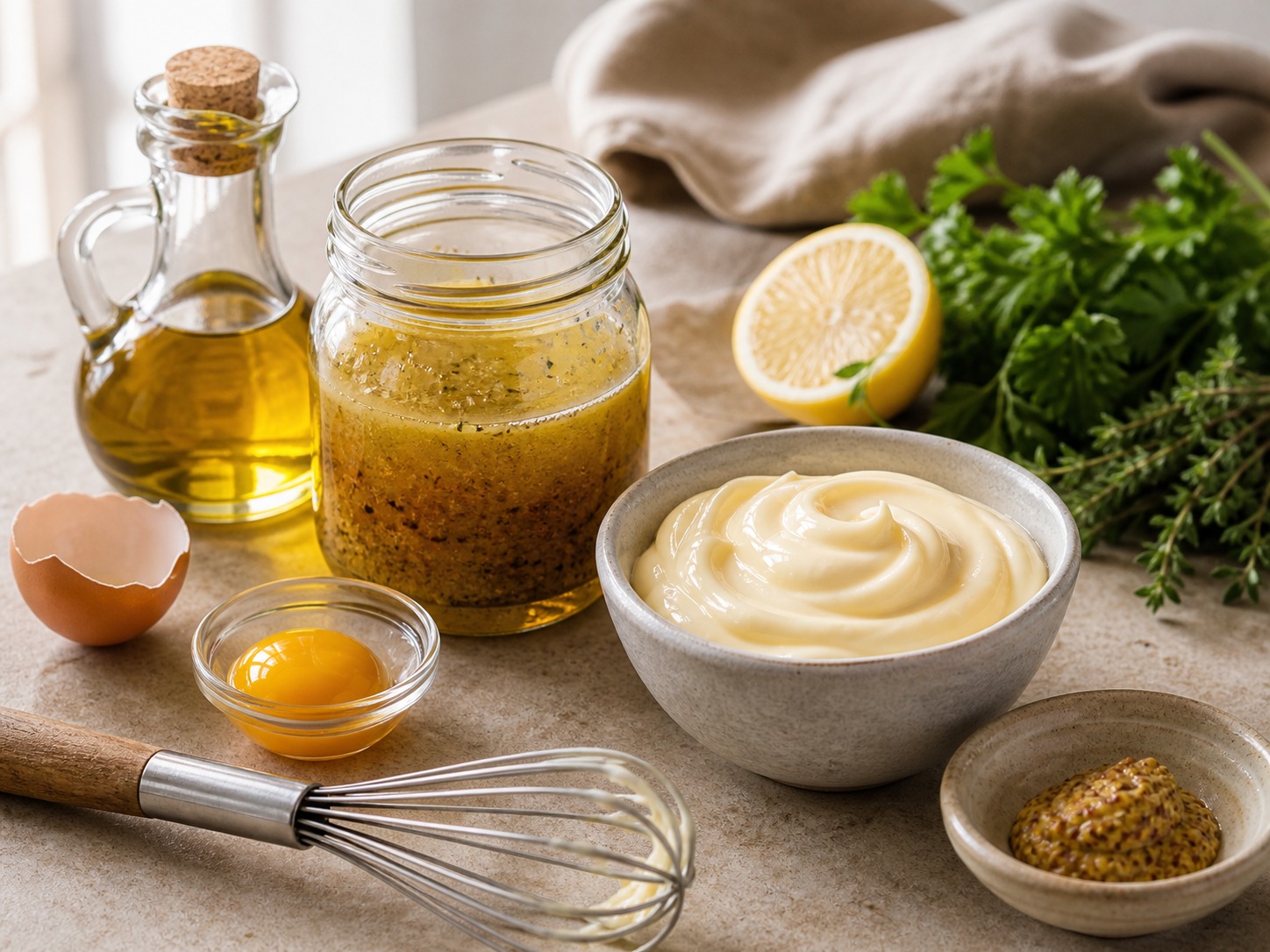 Emulsions for Vinaigrettes, Mayo, and Creamy Sauces
