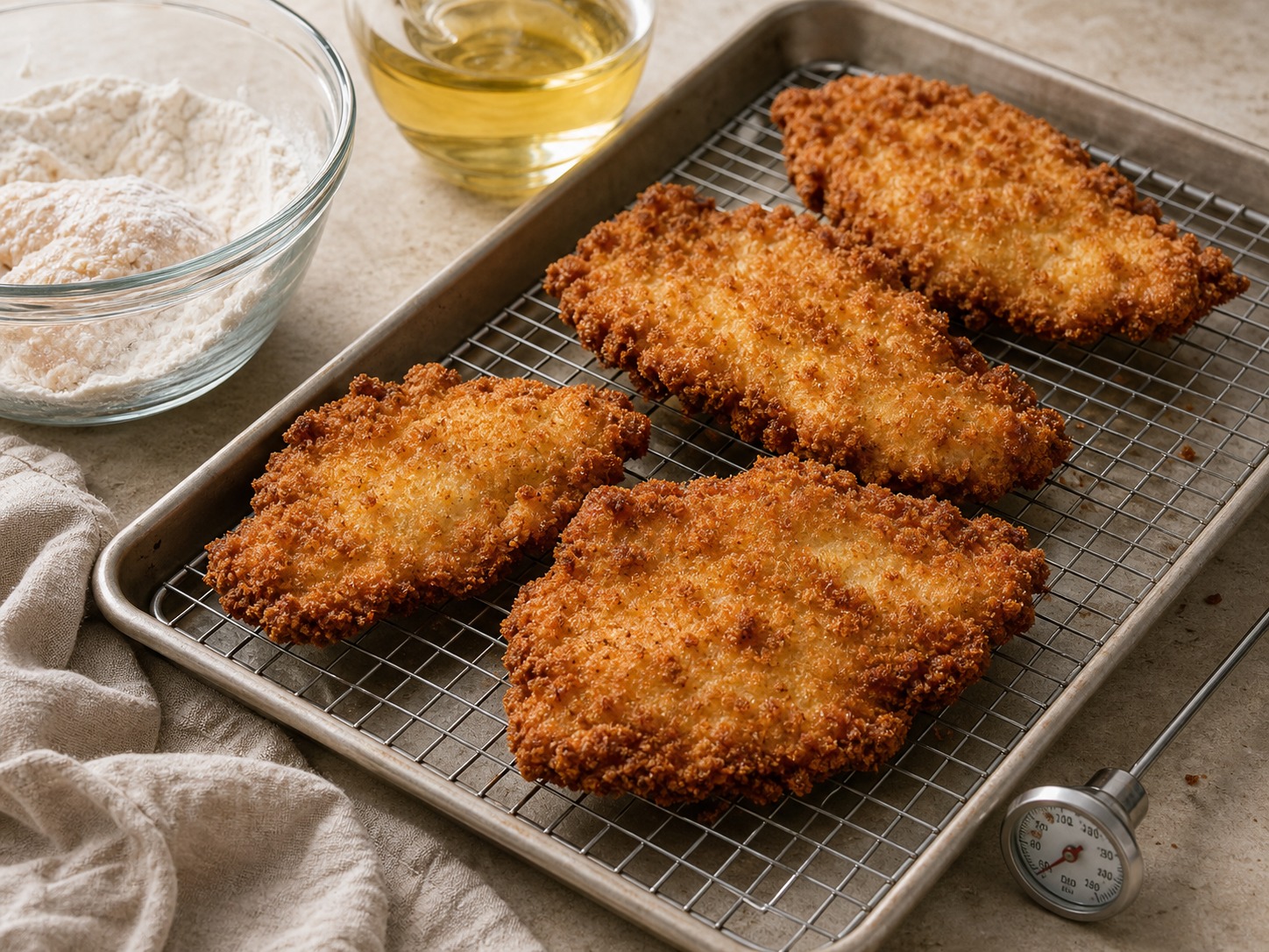 Frying Without Greasy Crusts